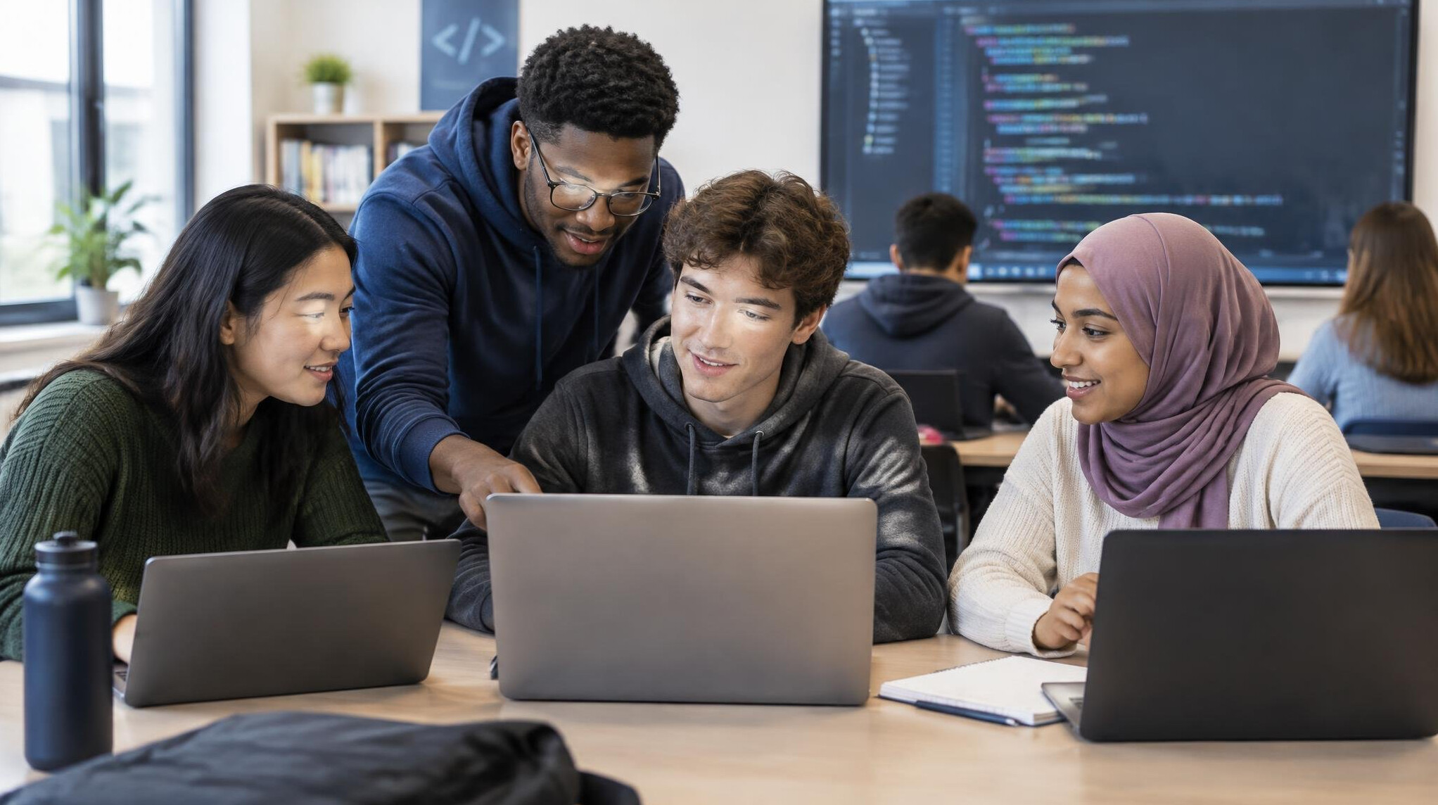 diverse students in class